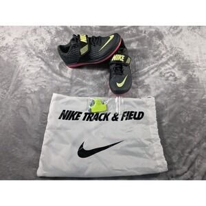 Nike High Jump Elite Track & Field Spikes Black Lemon Twist Men's 9 NWOB